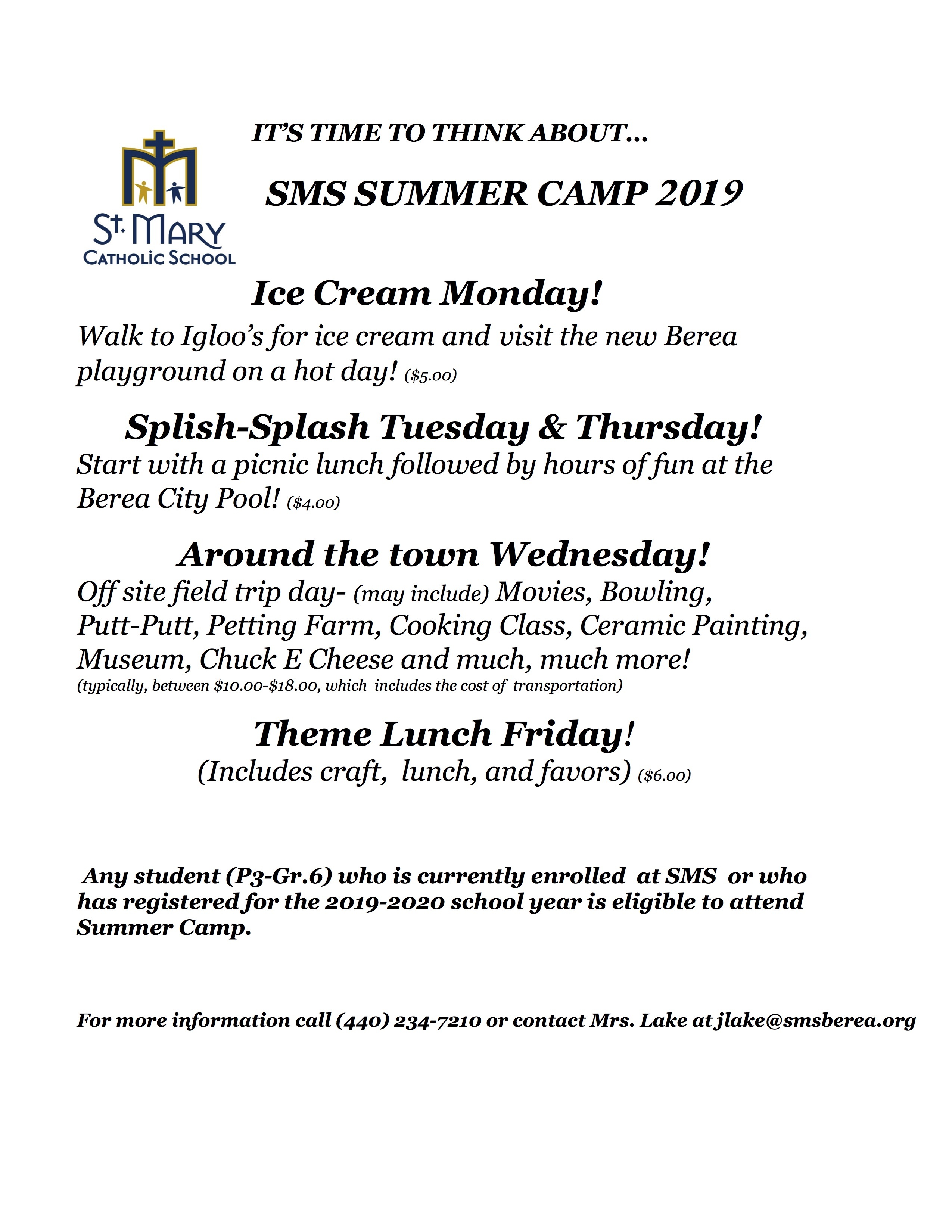 Summer Camp Registration